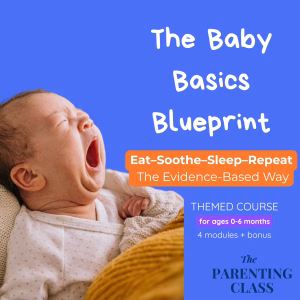 The Baby Basics Blueprint is one of The Parenting Class's themed courses covering how to eat-soothe-sleep-repeat, the evidence based way.